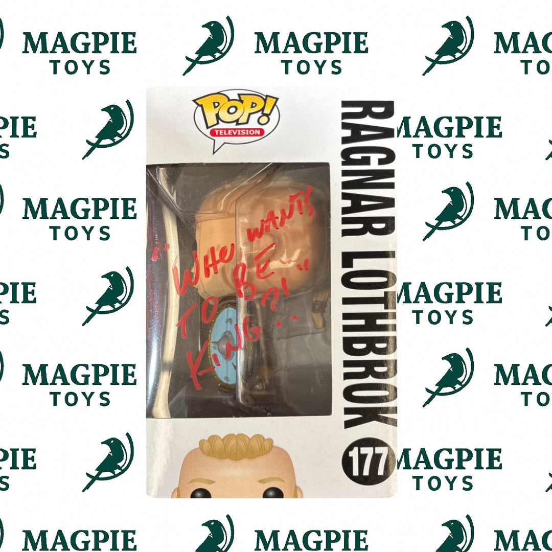 Travis Fimmel Signed Ragnar Funko Pop 177 - Quoted - VIKINGS