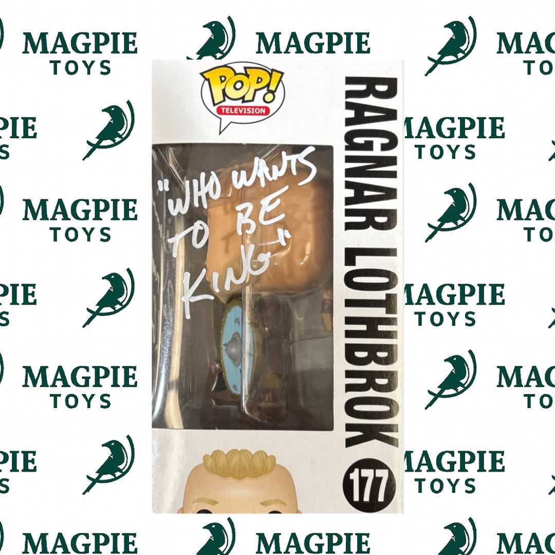 Travis Fimmel Signed Ragnar Funko Pop 177 - Quoted - VIKINGS