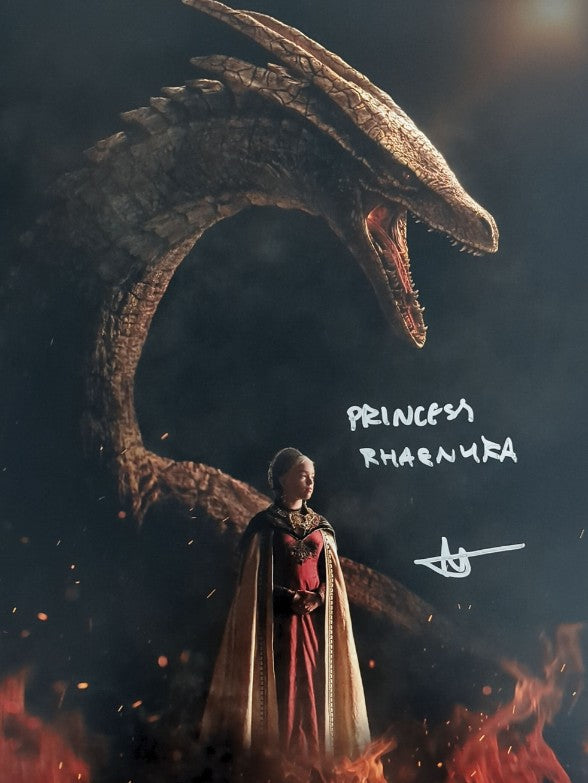 Milly Alcock Signed Rhaenyra 12x16 Print - House Of The Dragon