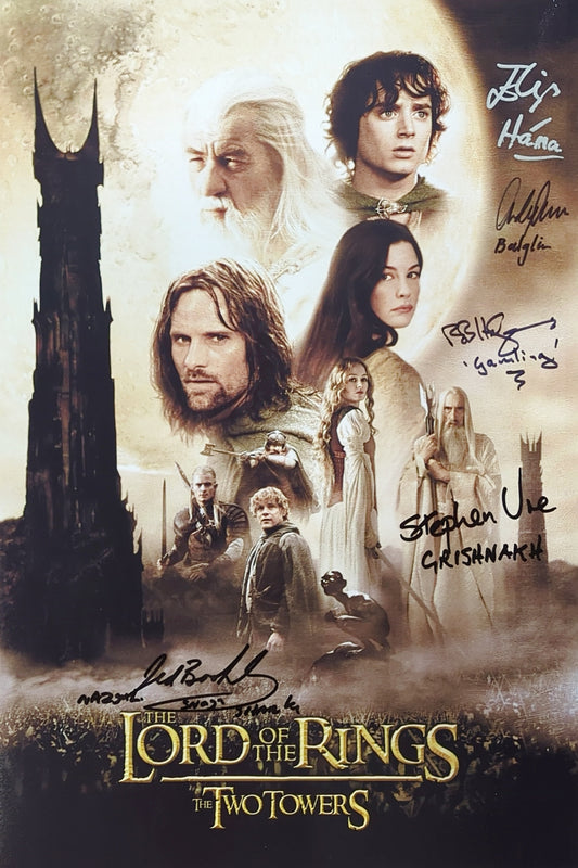 Multi Signed Lord Of The Rings 12x18 Print - The Two Towers