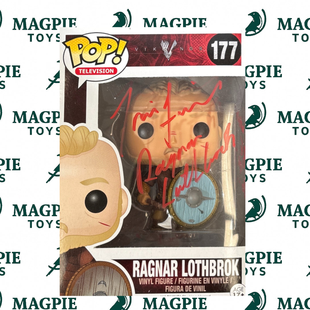 Travis Fimmel Signed Ragnar Funko Pop 177 - Quoted - VIKINGS
