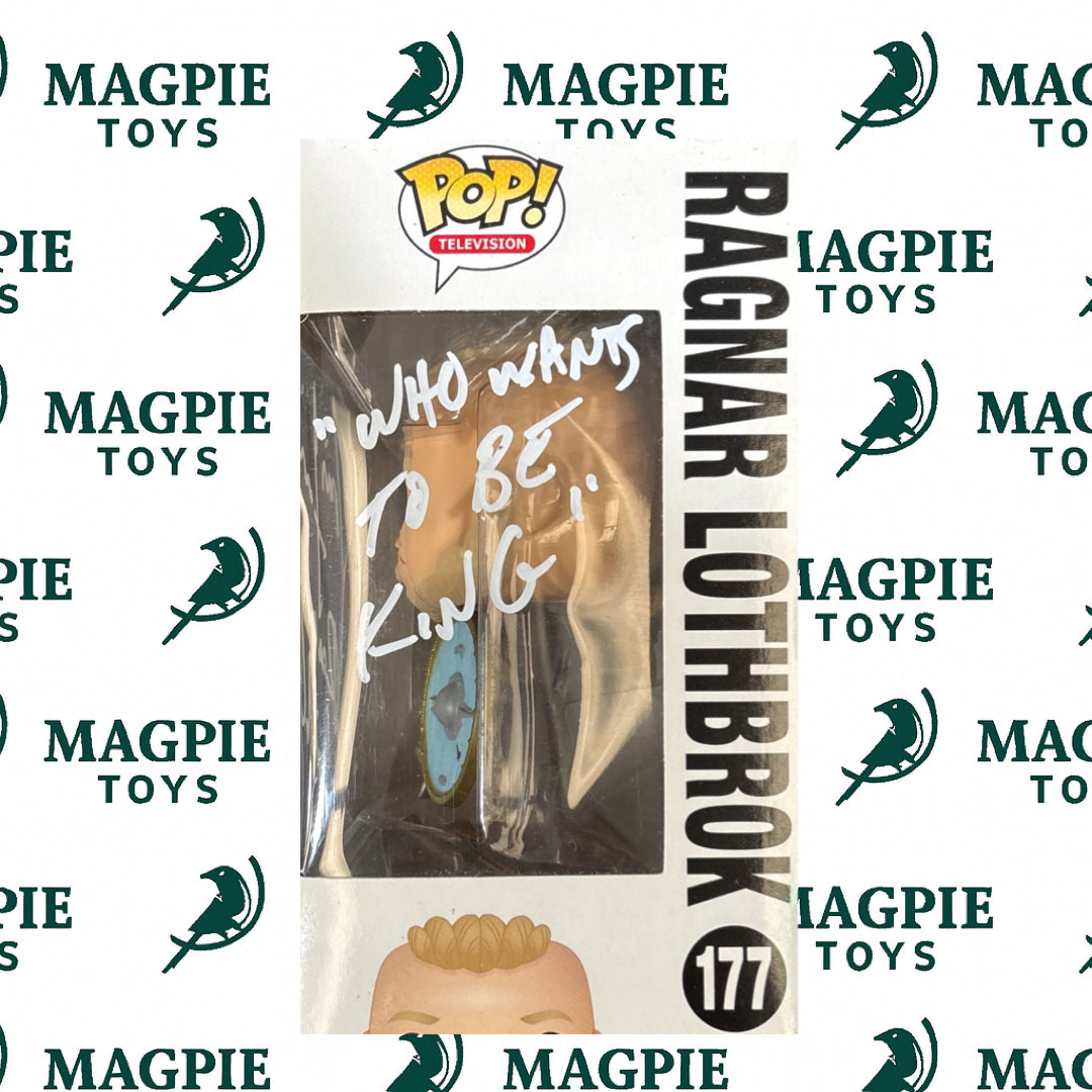 Travis Fimmel Signed Ragnar Funko Pop 177 - Quoted - VIKINGS