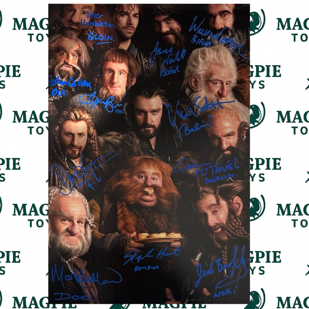 The Hobbit Dwarf Headshot Poster 12x18 - X11 Autographs