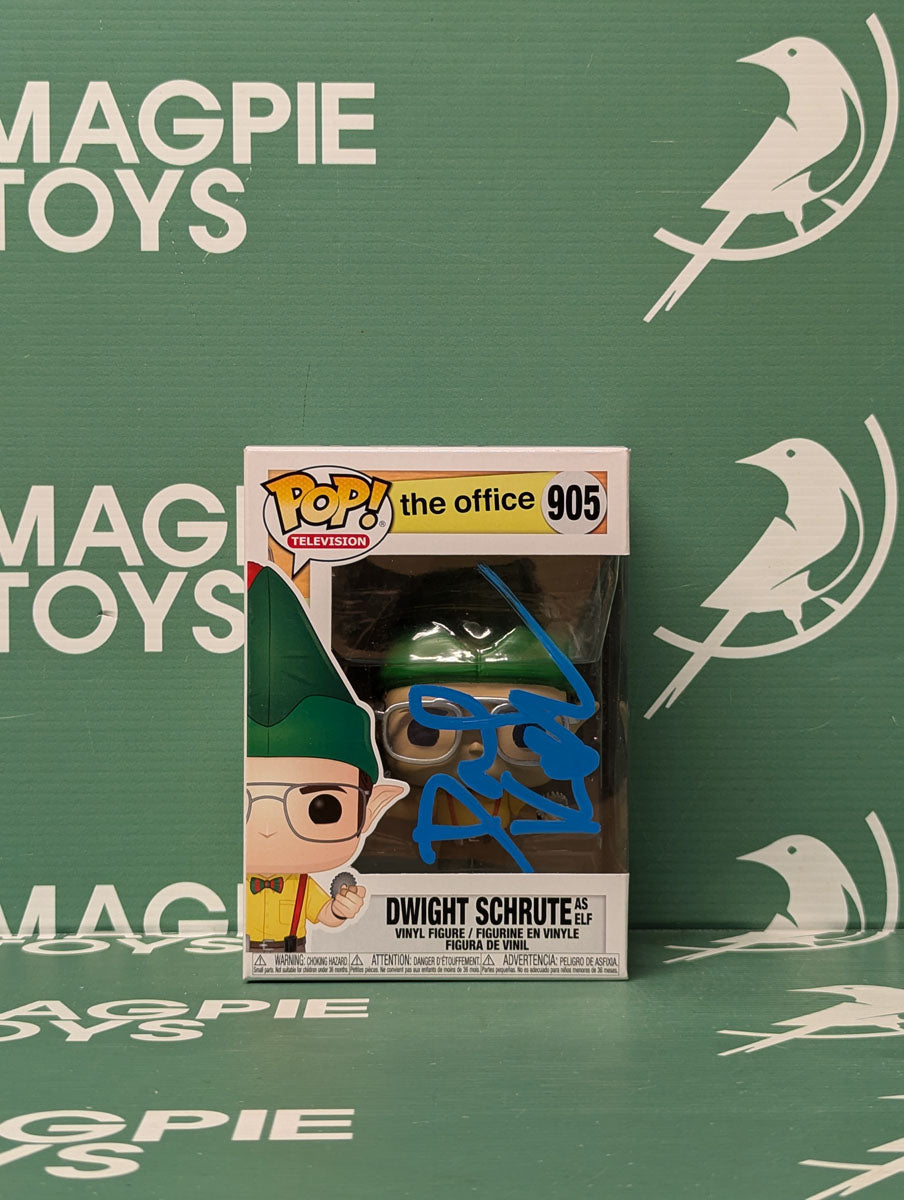 David Koechner Signed Dwight Schrute As Elf Funko - The Office