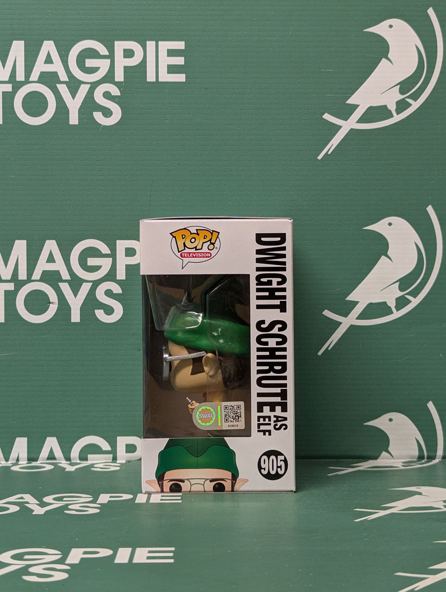 David Koechner Signed Dwight Schrute As Elf Funko - The Office