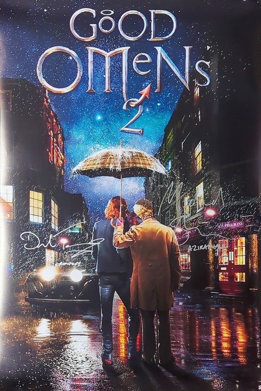 Michael Sheen & David Tennant Dual Signed 24x36 Poster - Good Omens