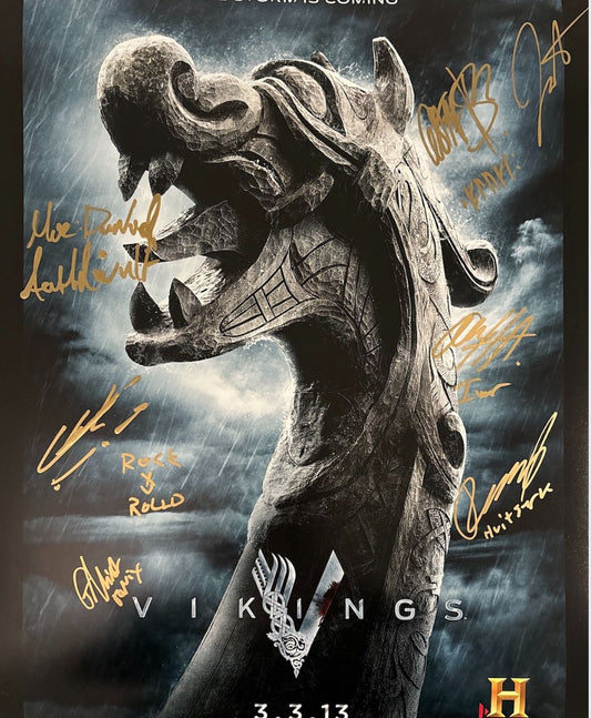 Multi Signed Vikings 16x20 Poster Print