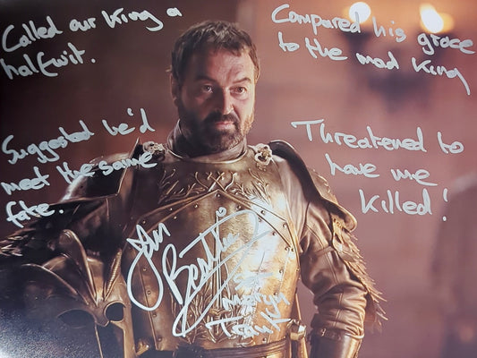 Ian Beatie Signed Ser Meryn Trant 11x14 Print - Game Of Thrones