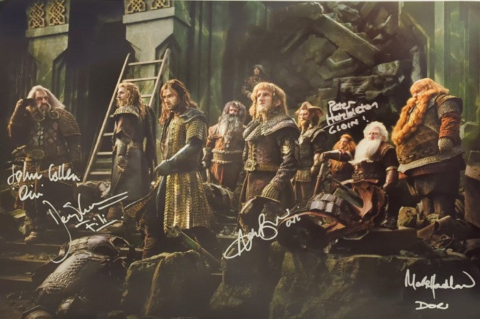 Multi Signed Dwarf 12x18 Print - The Hobbit