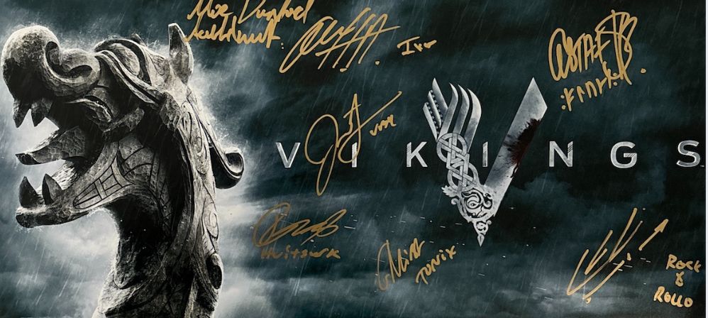 Multi Signed Vikings 10x20 Poster Print