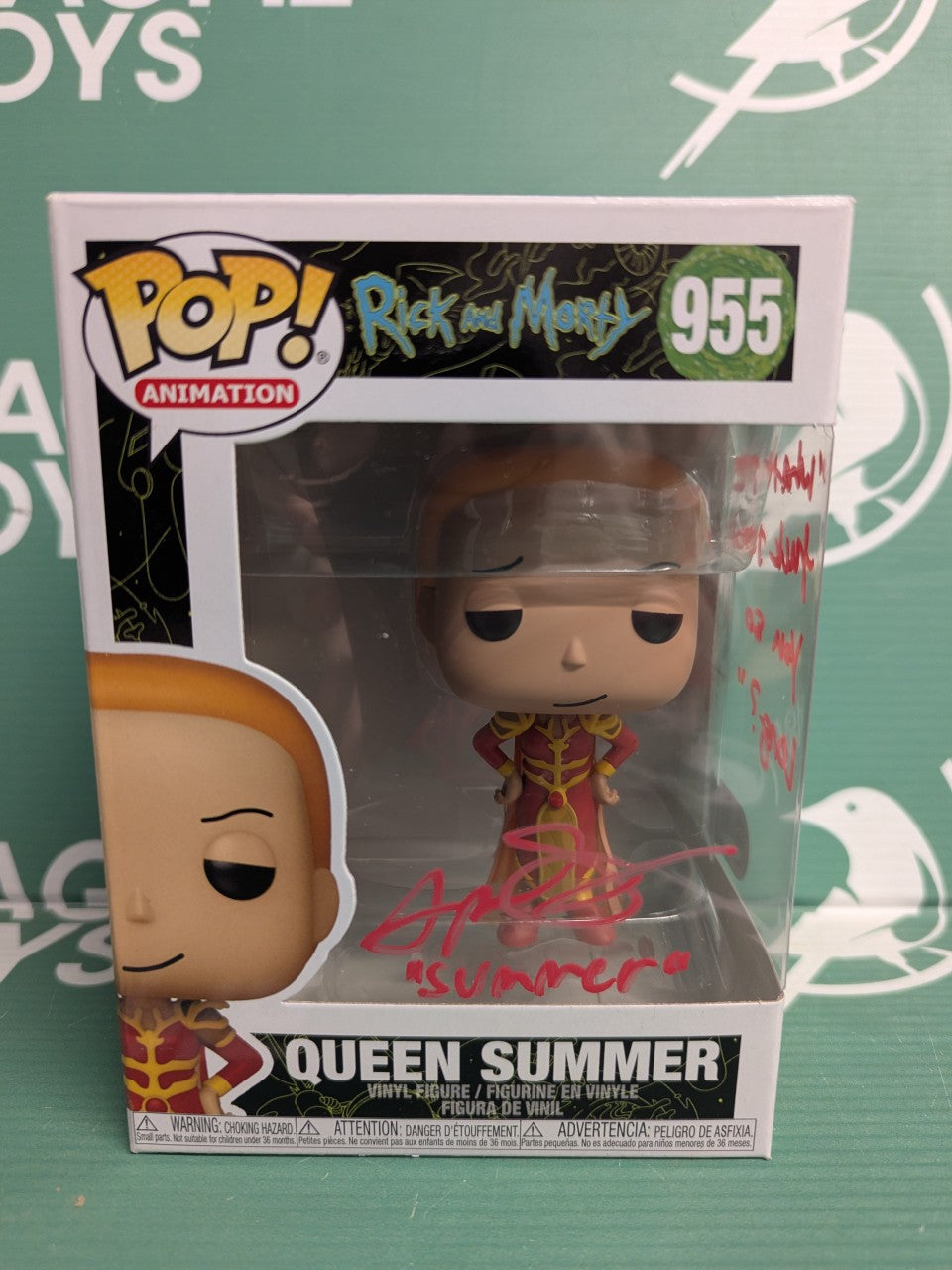 Spencer Grammer Signed Queen Summer Funko Pop - Rick & Morty