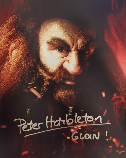 Peter Hambleton Signed Gloin 8x10 Print - The Hobbit