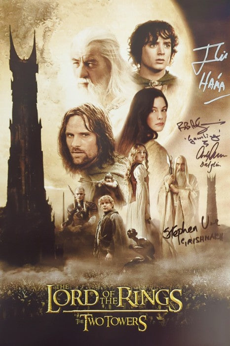 Multi Signed Lord Of The Rings 12x18 Print - The Two Towers