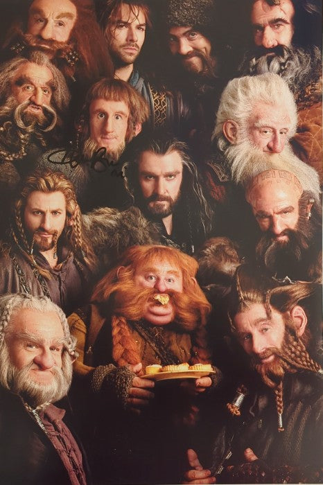 Adam Brown Signed Dwarf Headshot 12x18 Print - The Hobbit