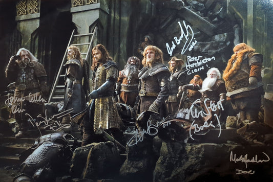 Multi Signed Dwarf 12x18 Print - The Hobbit