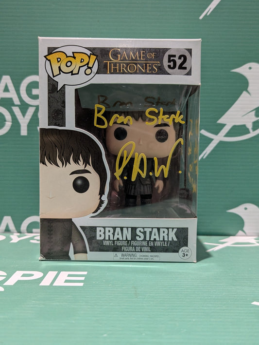 Isaac Hempstead Wright Signed Bran Stark Funko Pop - Game Of Thrones