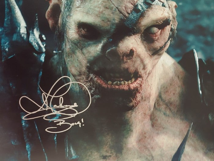 Lawrence Makoare Signed Bolg 11x14  Print - The Hobbit