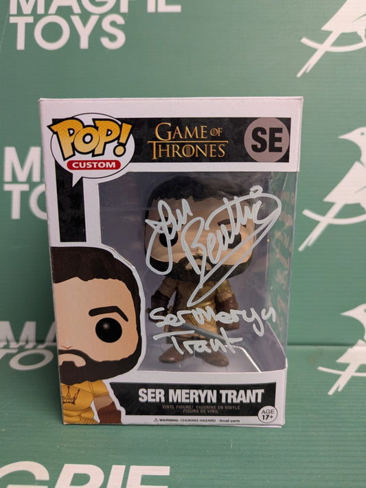 Ian Beatie Signed Ser Meryn Trent Custom Funko Pop - Game of Thrones