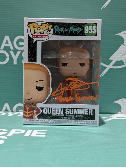 Spencer Grammer Signed Queen Summer Funko Pop - Rick & Morty