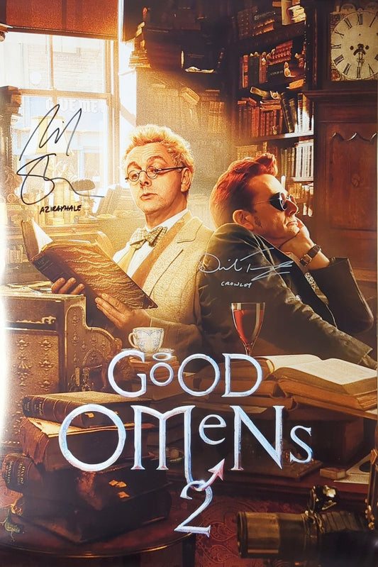 Michael Sheen & David Tennant Dual Signed 24x36 Poster - Good Omens