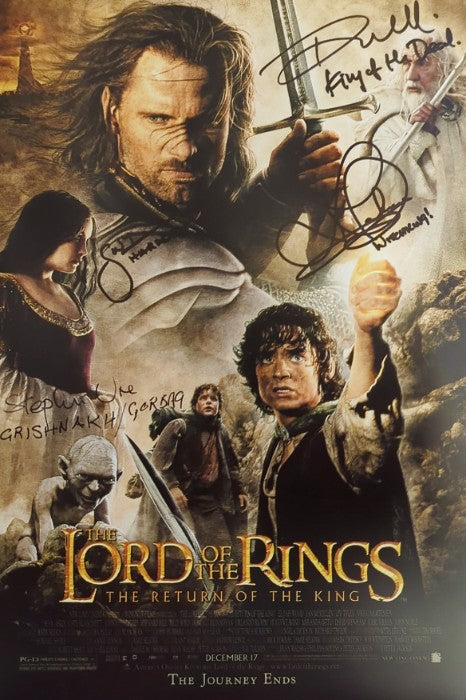 Multi Signed Lord Of The Rings 12x18 Print - The Return Of The King