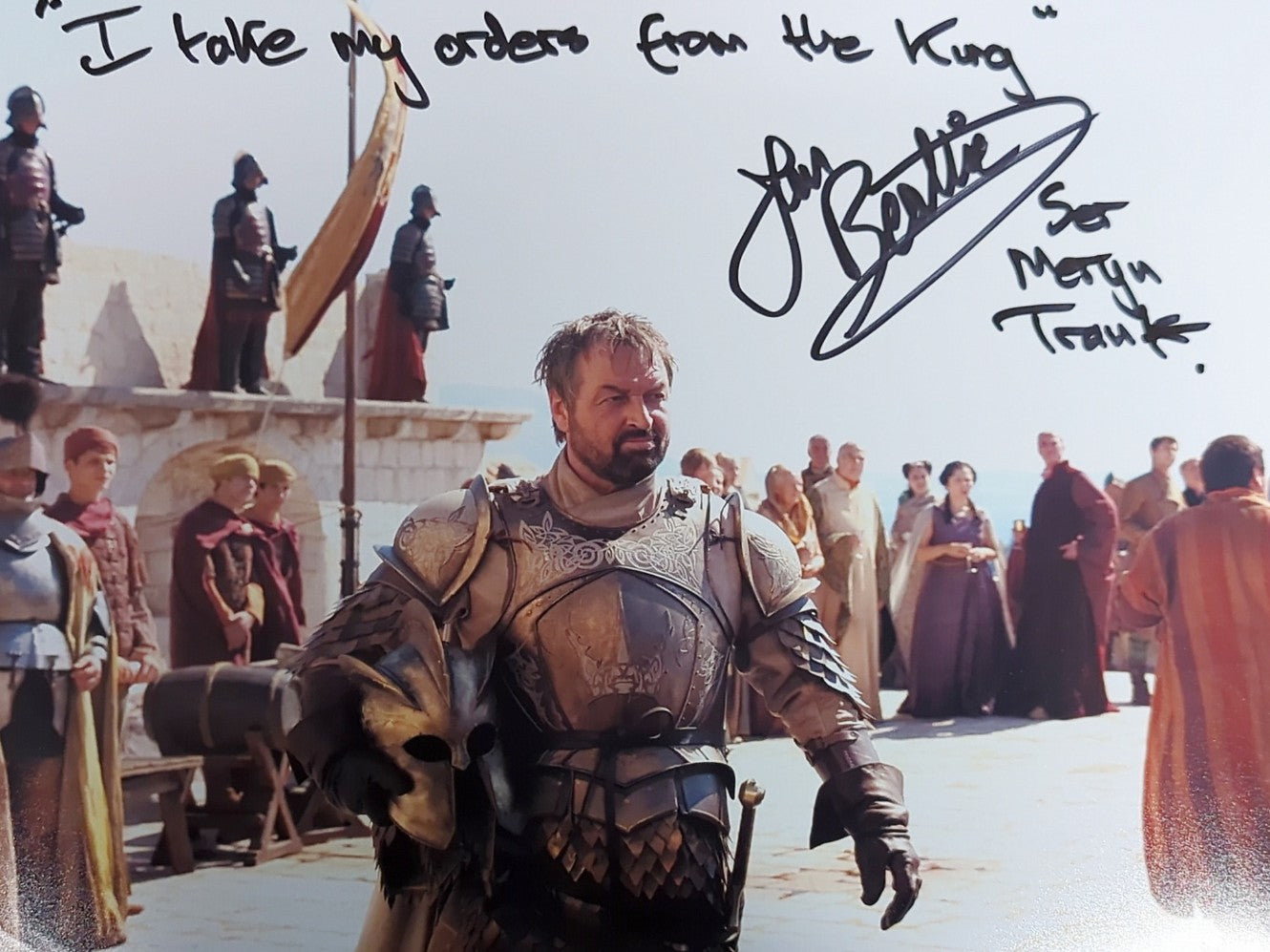 Ian Beatie Signed Ser Meryn Trant 11x14 Print - Game Of Thrones