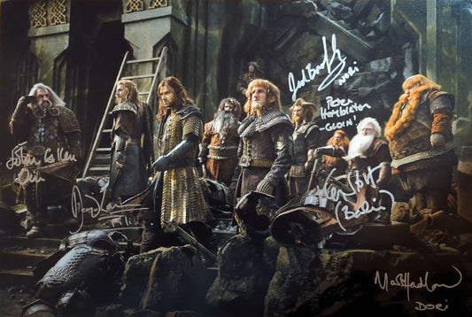 Multi Signed Dwarf 12x18 Print - The Hobbit