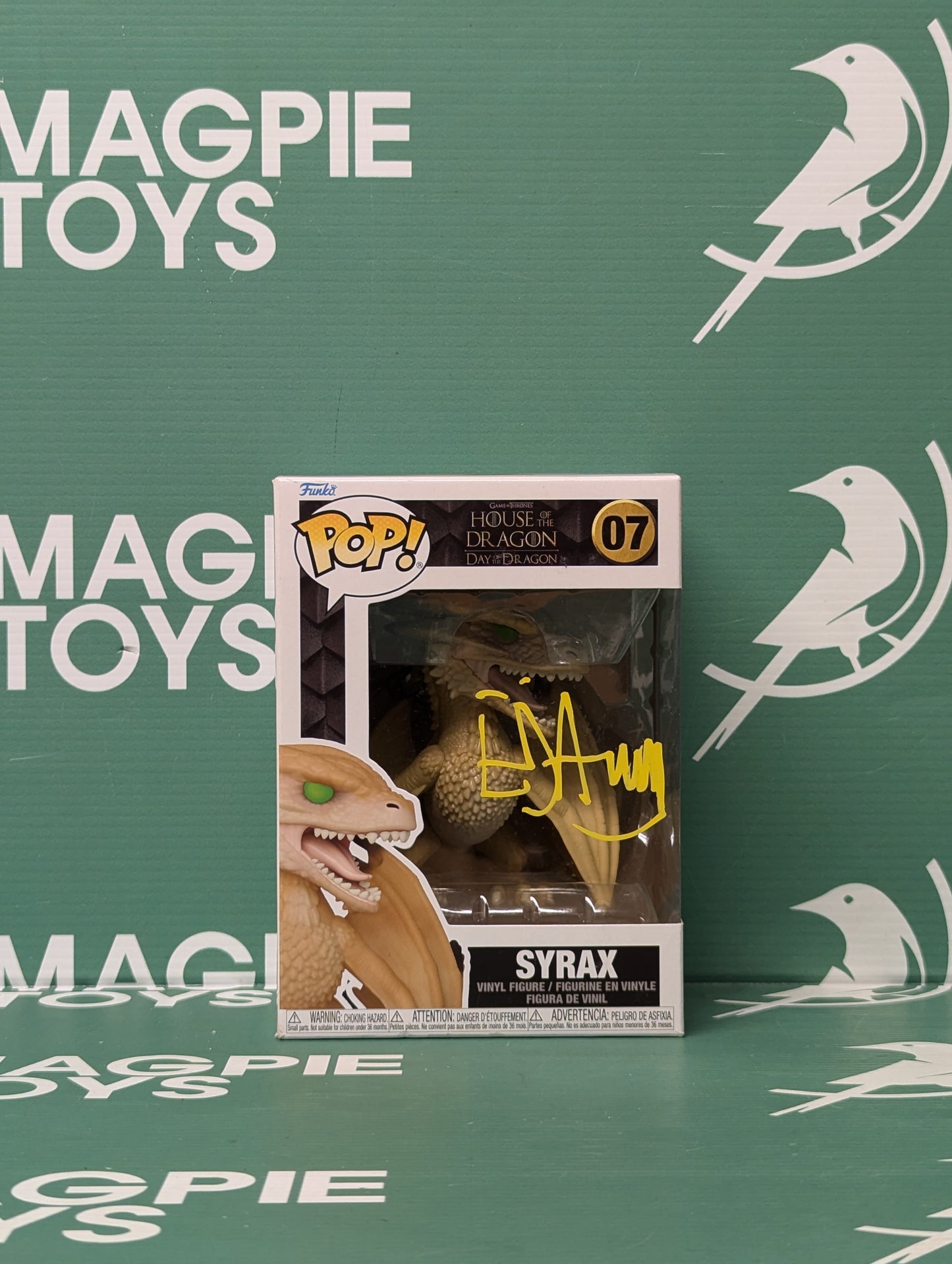 Emma D'arcy Signed Syrax Funko Pop - HOTD Autograph