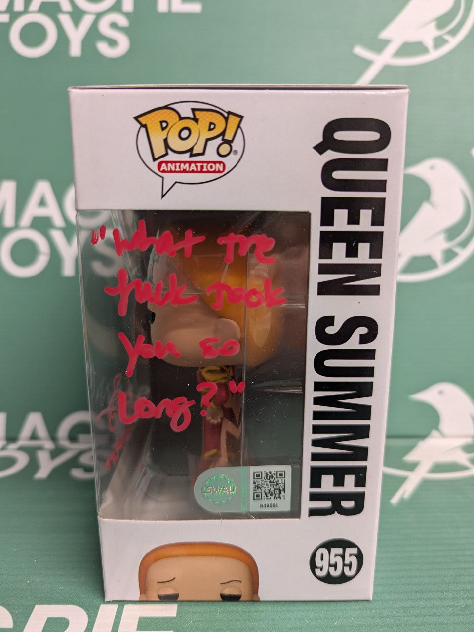 Spencer Grammer Signed Queen Summer Funko Pop - Rick & Morty