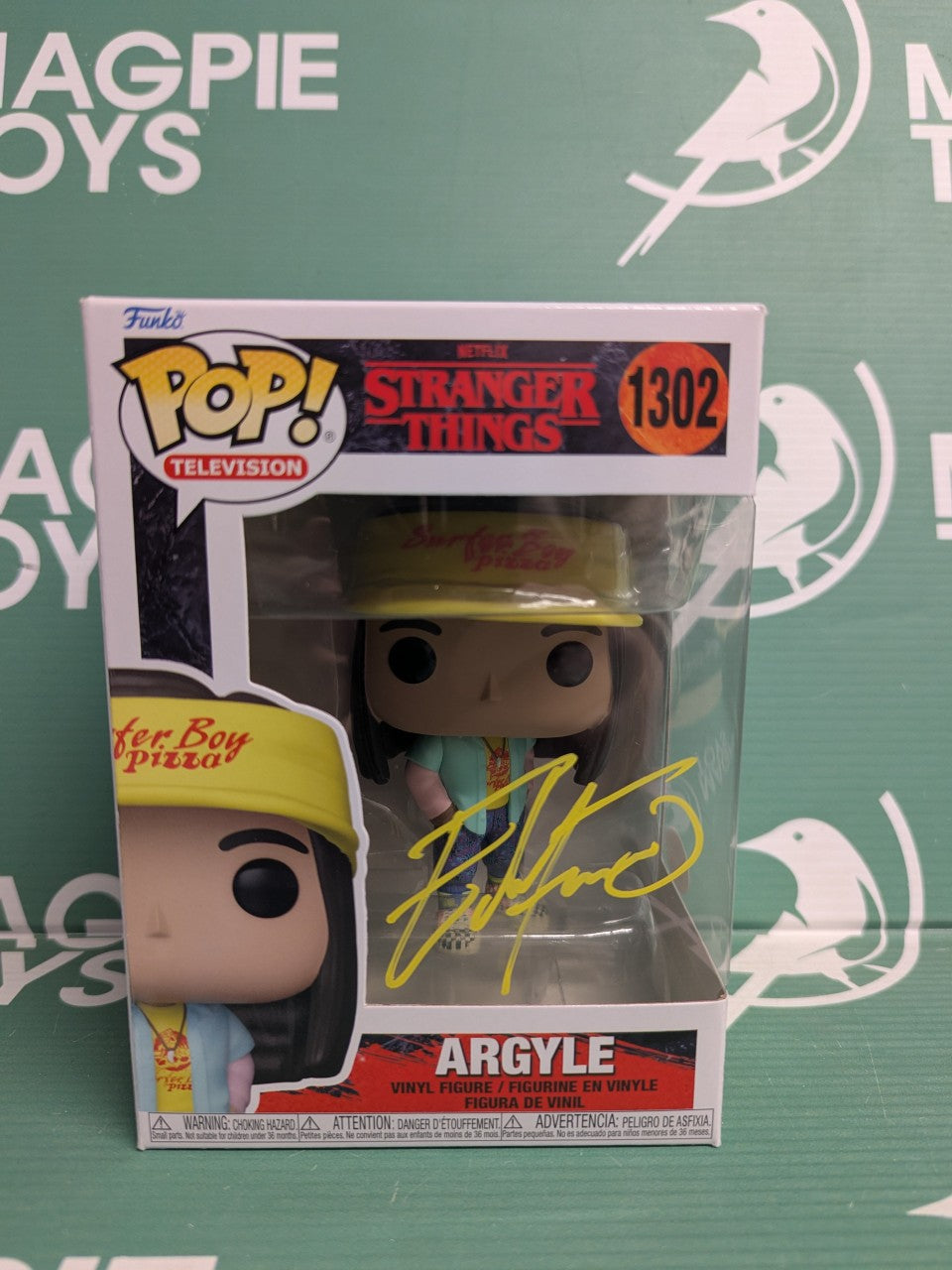 Eduardo Franco Signed Argyle Funko Pop - Stranger Things