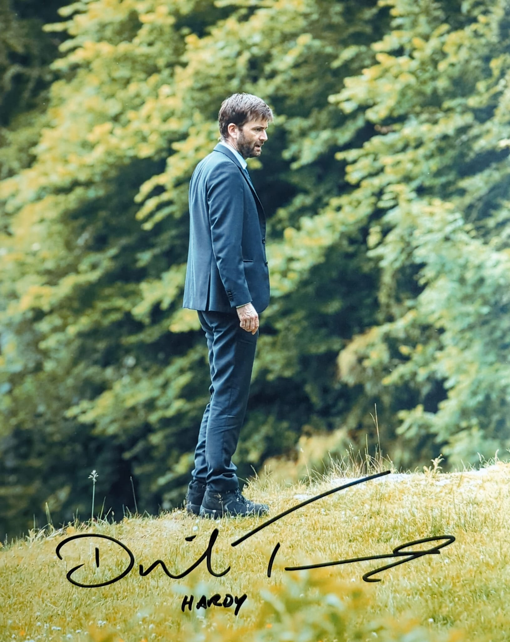 David Tennant Signed DI Hardy 11x14 Print - Broadchurch – Magpie Toys