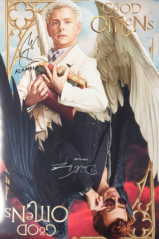 Michael Sheen & David Tennant Dual Signed 24x36 Poster - Good Omens