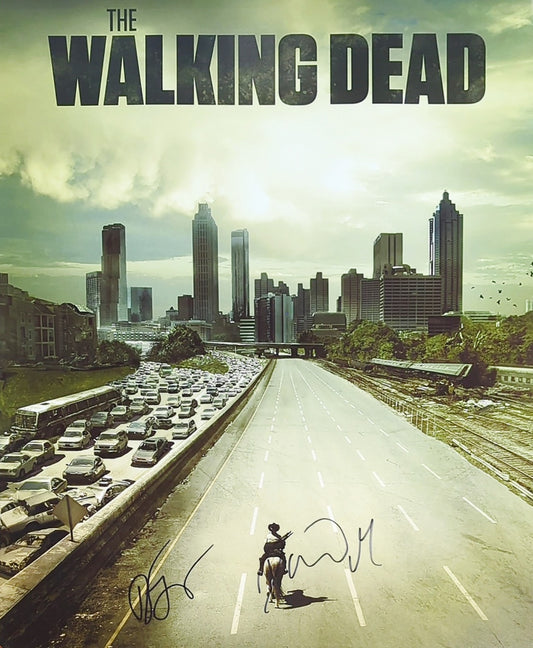 Khary Payton & David Morrissey Signed 16x20 Print - The Walking Dead