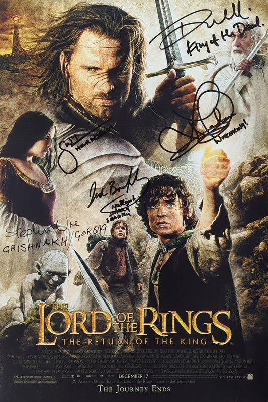 Multi Signed Lord Of The Rings 12x18 Print - The Return Of The King