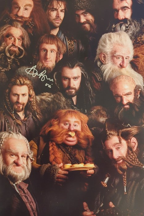 Adam Brown Signed Dwarf Headshot 12x18 Print - The Hobbit