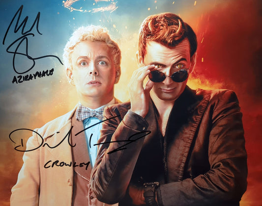 Michael Sheen & David Tennant Dual Signed 11x14 Print - Good Omens