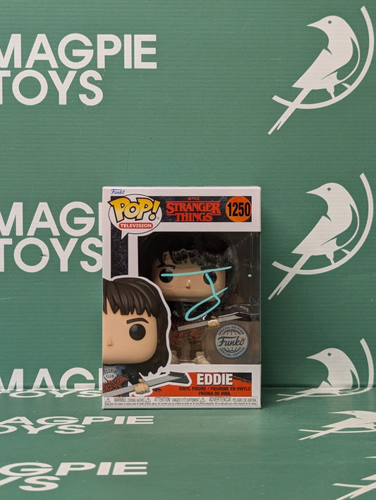 Joseph Quinn Signed Eddie Funko Pop - Stranger Things