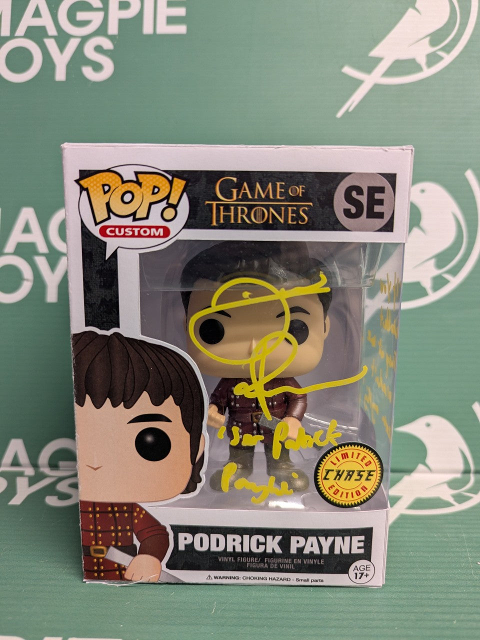 Daniel Portman Signed Podrick Payne Custom Funko Pop - Game of Thrones