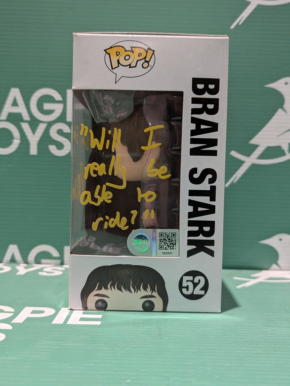 Isaac Hempstead Wright Signed Bran Stark Funko Pop - Game Of Thrones